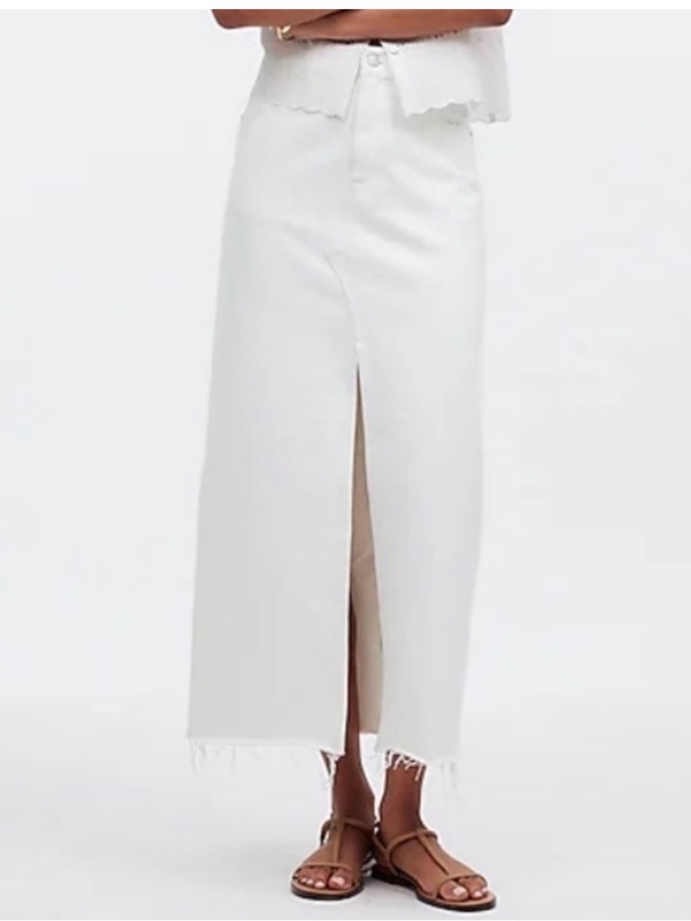 Madwell Denim Skirt with Front Slit